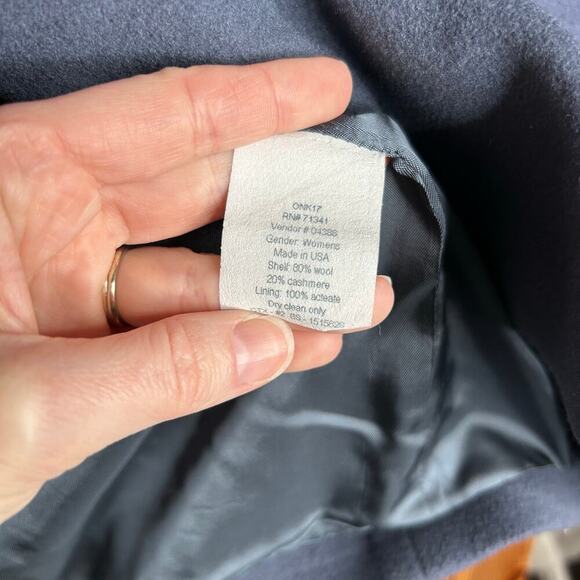 Vintage L.L. Bean Cashmere Wool Blazer Women’s 10P Navy Blue Professional Preppy - Picture 6 of 8